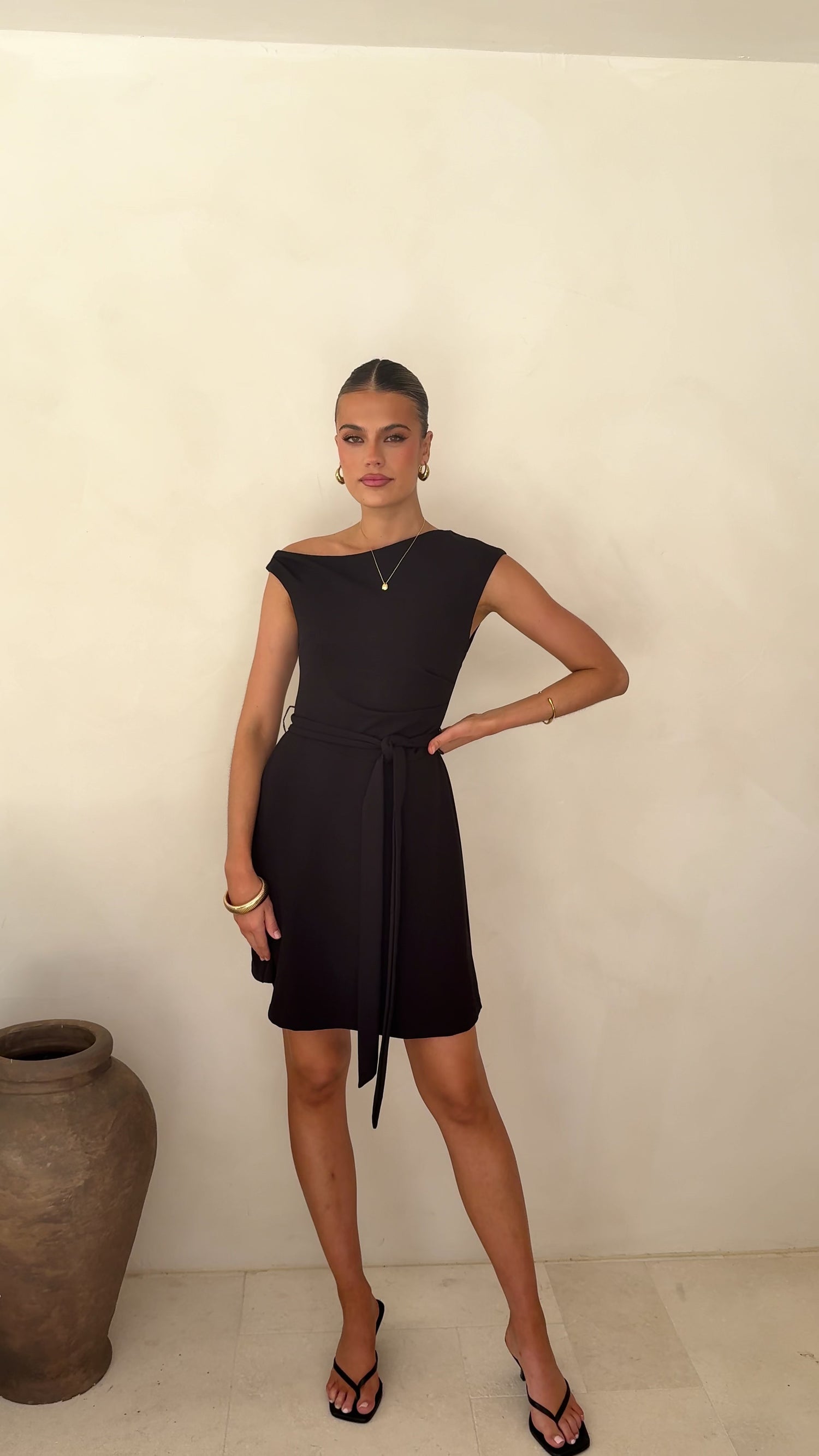Gem Mini Dress - Black - Billy J