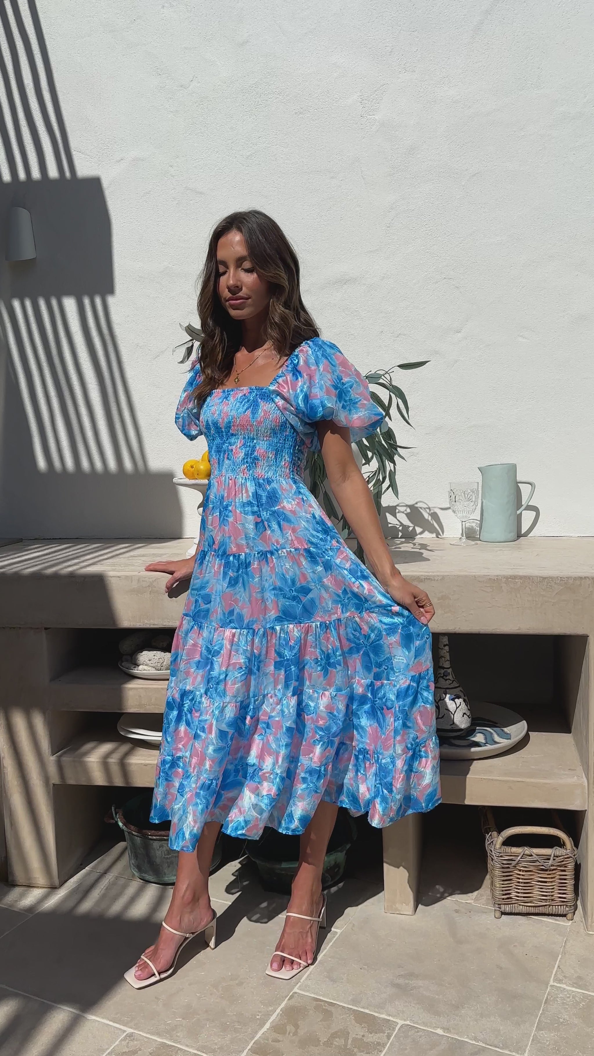 Silica Maxi Dress - Blue - Billy J