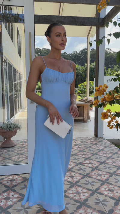 Load and play video in Gallery viewer, Margie Midi Dress - Blue
