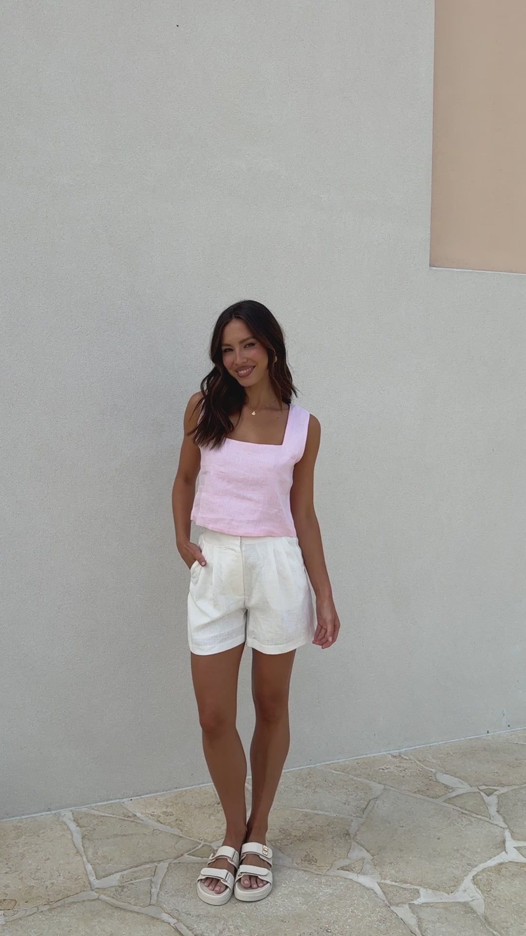 Tillie Crop Top - Soft Pink