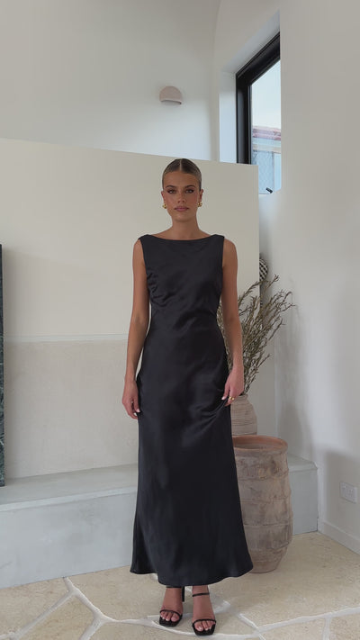 Load and play video in Gallery viewer, Barcelona Maxi Dress - Black
