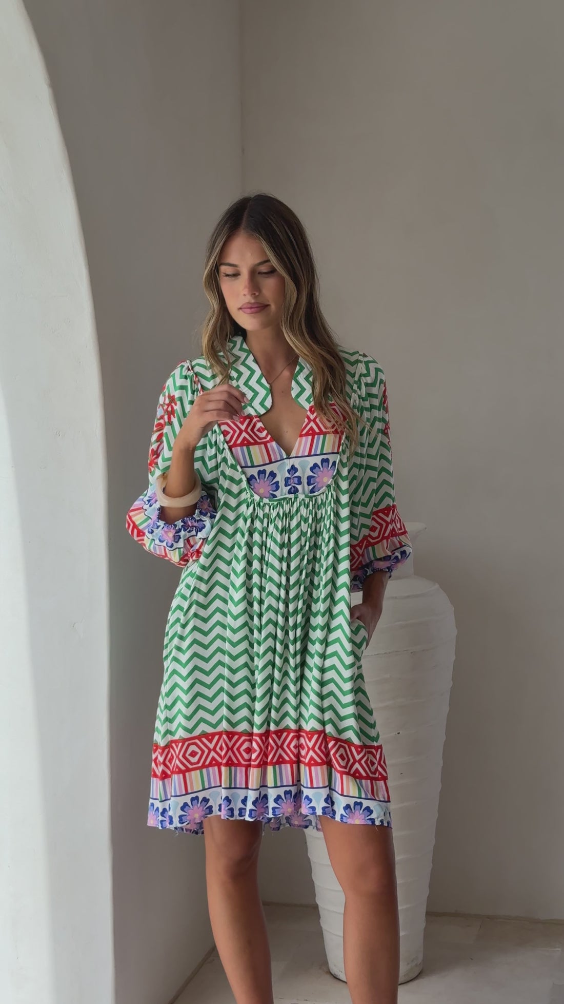 Boheme Mini Dress - Ziggy Print - Billy J