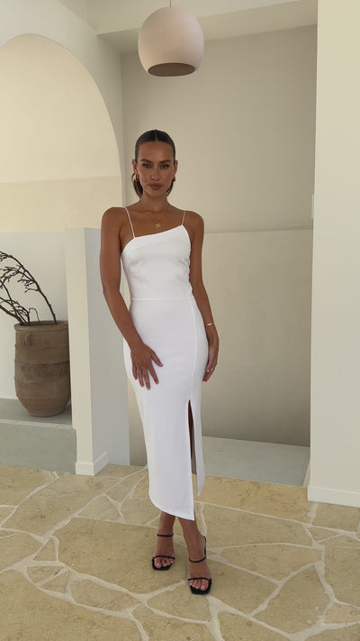 Load and play video in Gallery viewer, Kenzie Midi Dress - White
