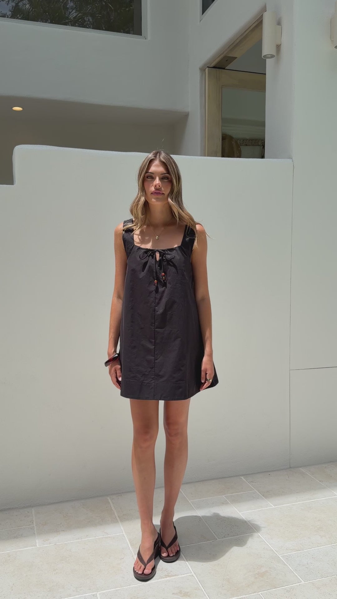 Load video: Kaia Mini Dress - Black - Billy J