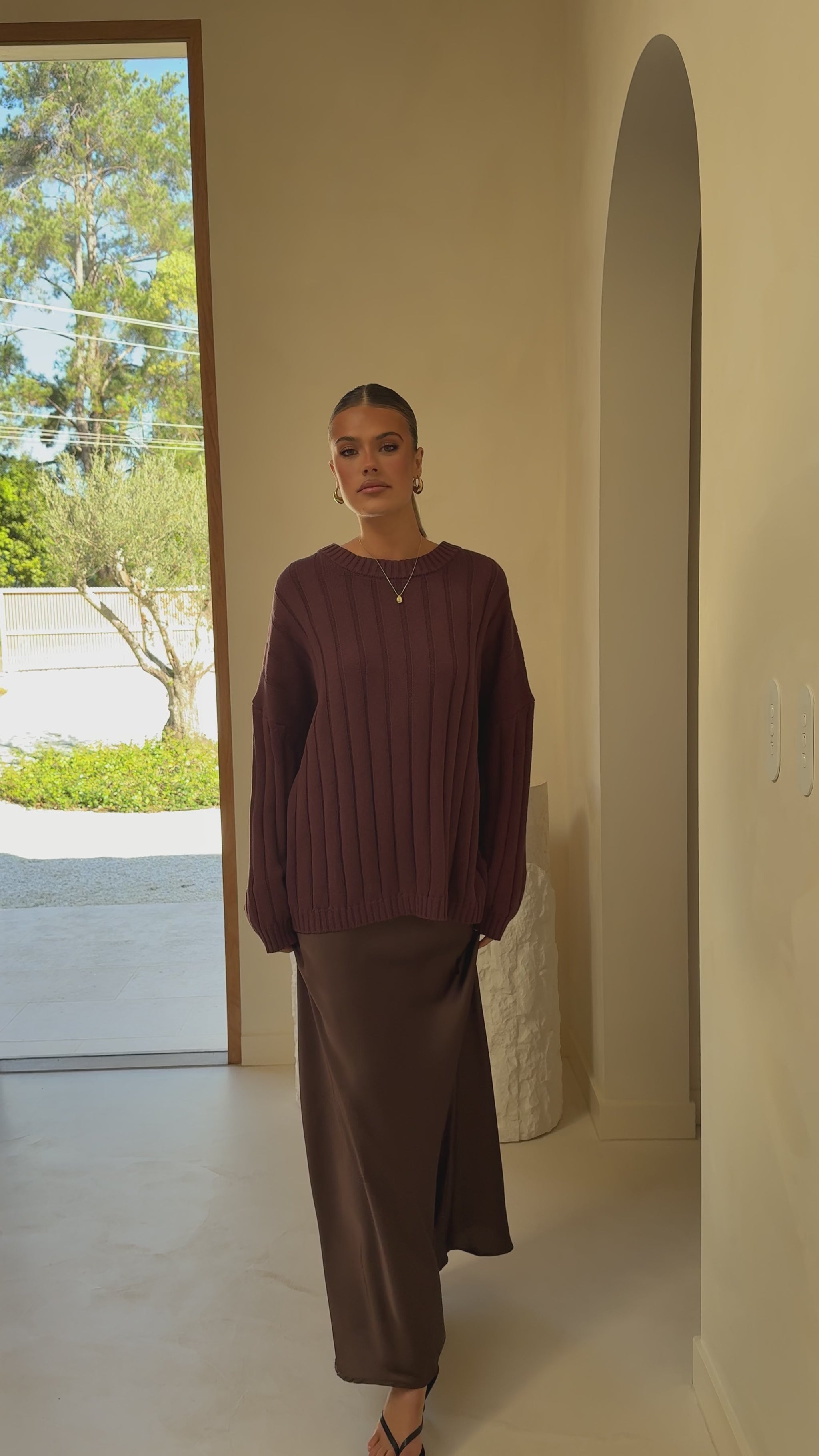 Naiva Oversized Knit - Brown - Billy J