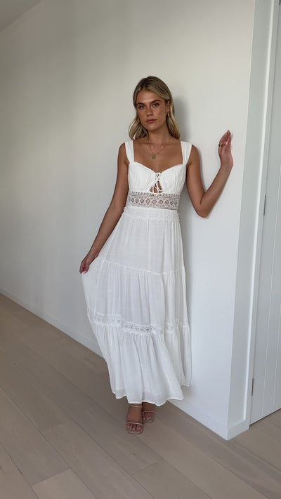 Load and play video in Gallery viewer, Indie Maxi Dress - White
