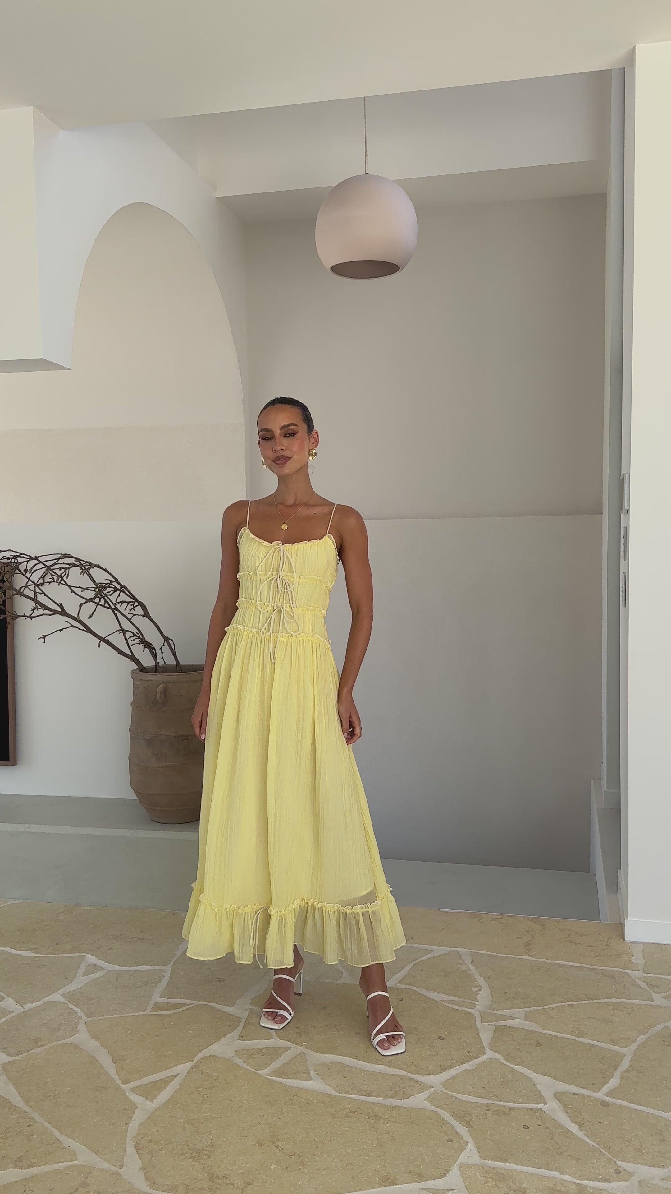 Halo Maxi Dress - Lemon