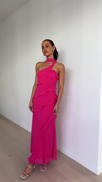Load and play video in Gallery viewer, Joyce Midi Dress - Pink
