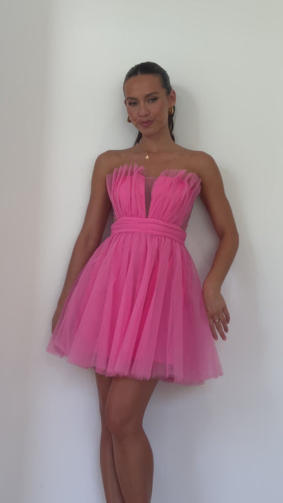 Load and play video in Gallery viewer, Mylee Mini Dress - Pink
