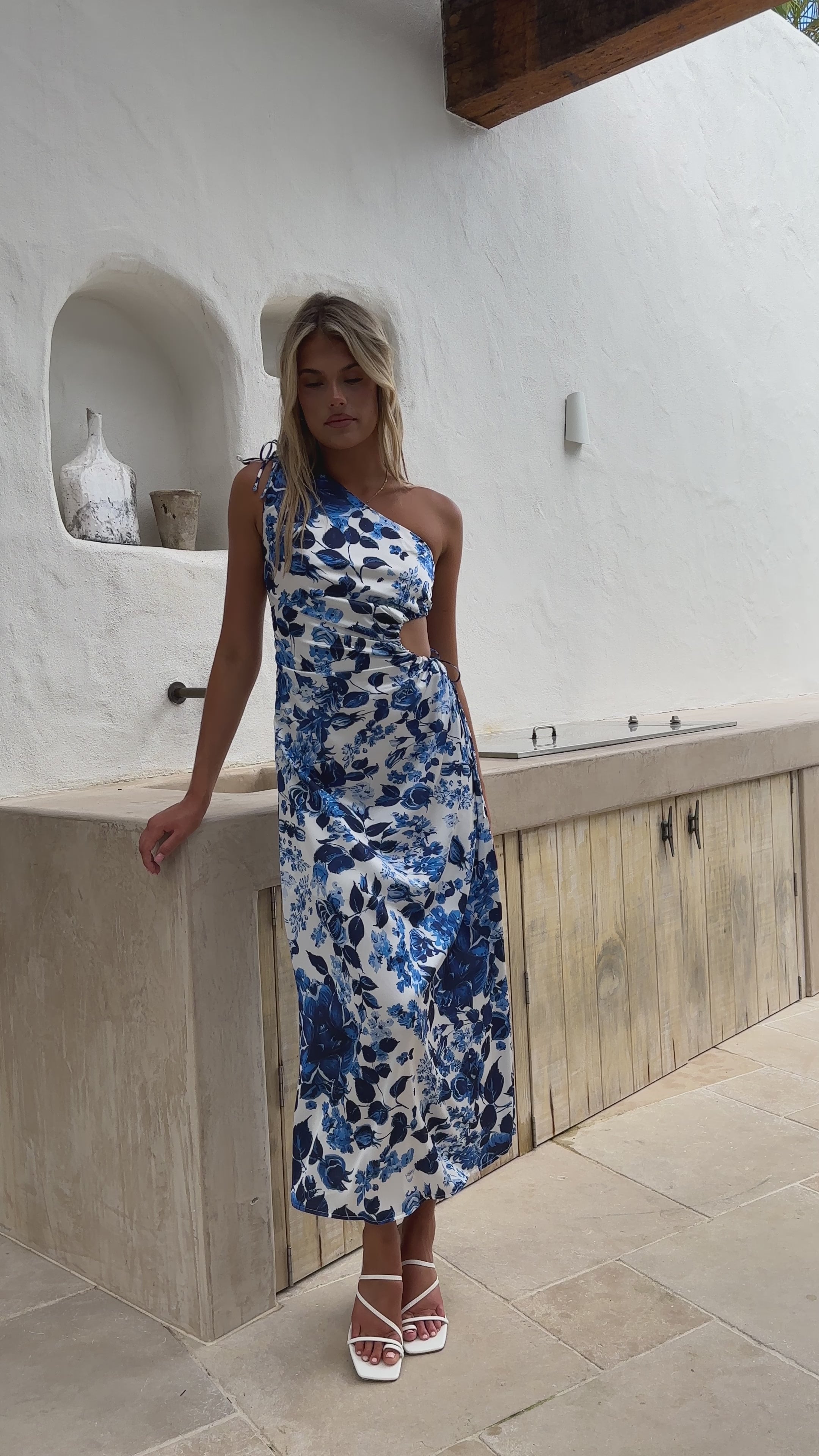 Sara Maxi Dress - Blue Floral