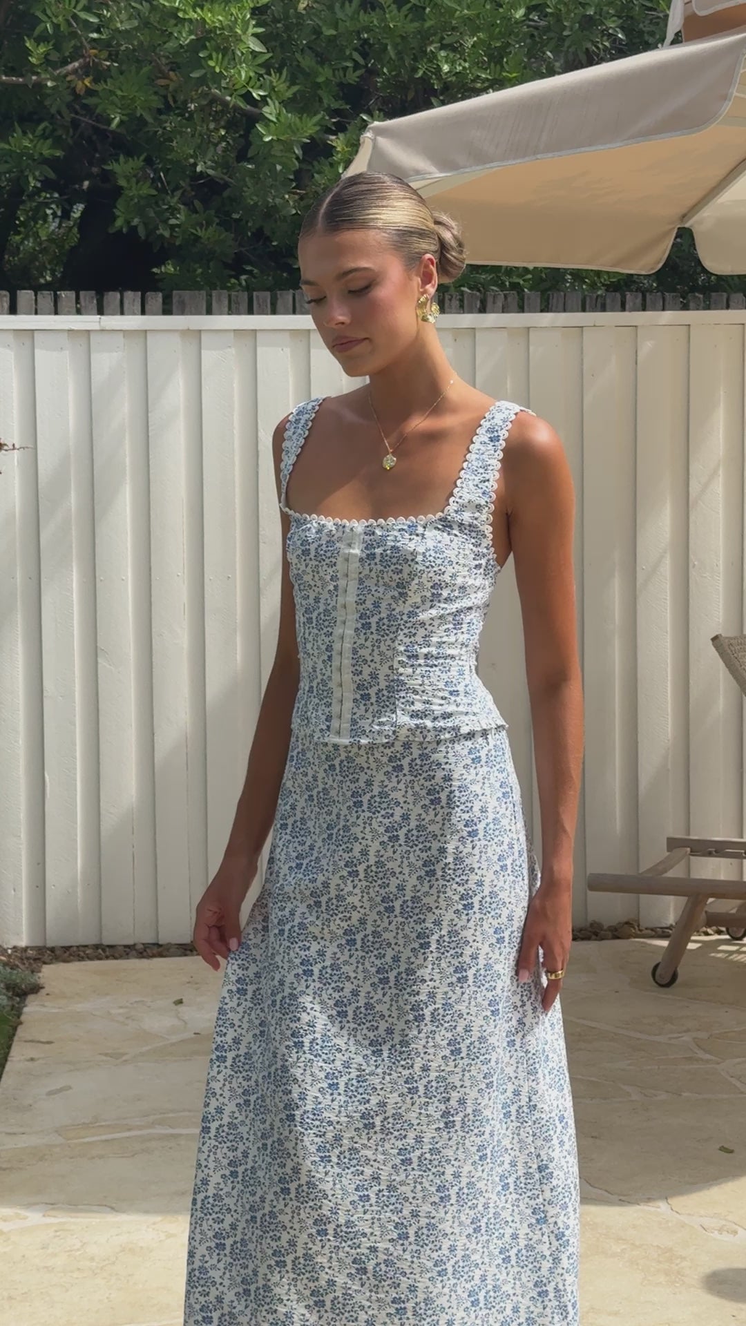 Mylah Top - Blue Floral - Billy J