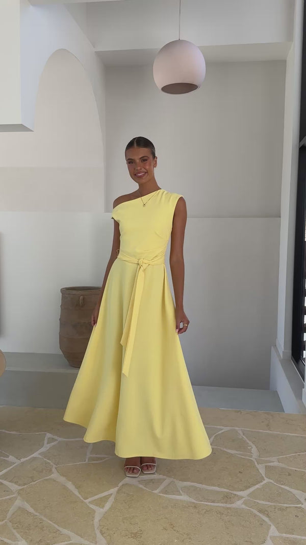 Gemma Maxi Dress - Baby Yellow - Billy J