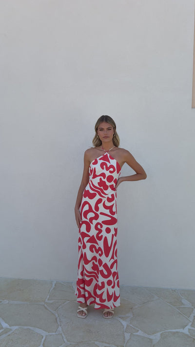 Load and play video in Gallery viewer, Chiara Maxi Dress - Florence Print - Billy J
