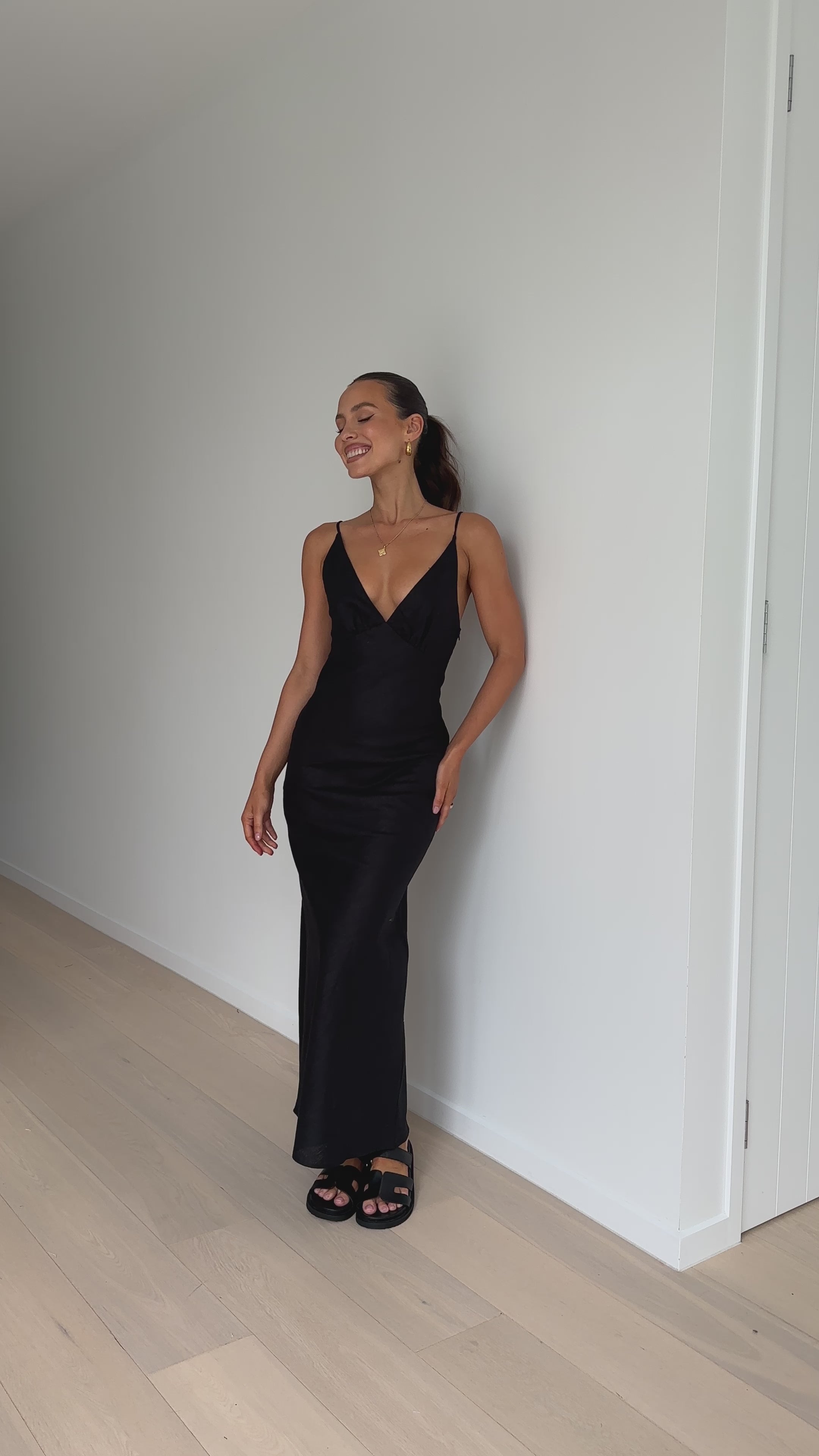 Halina Maxi Dress - Black