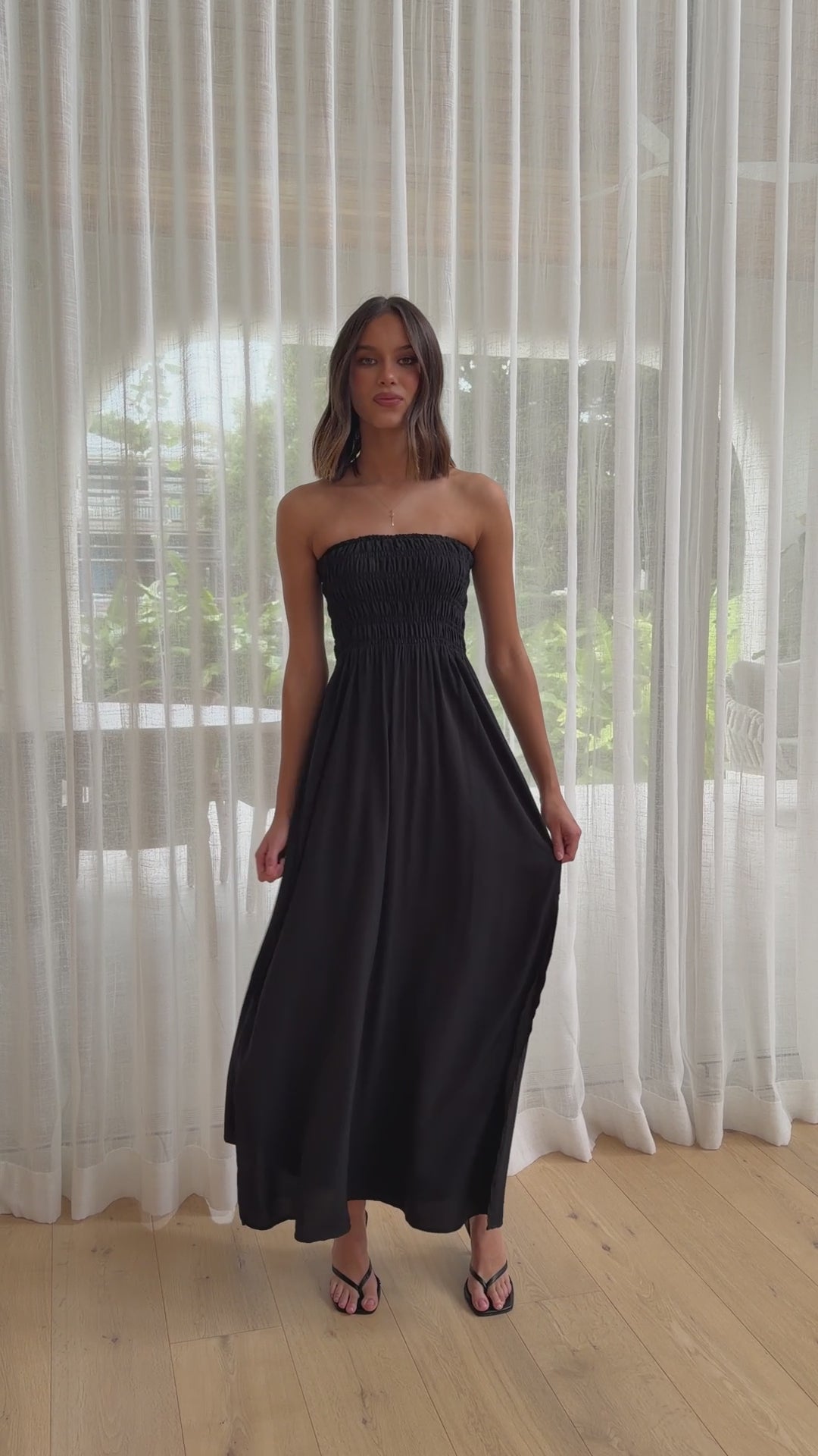 Load video: Marcy Maxi Dress - Black - Billy J