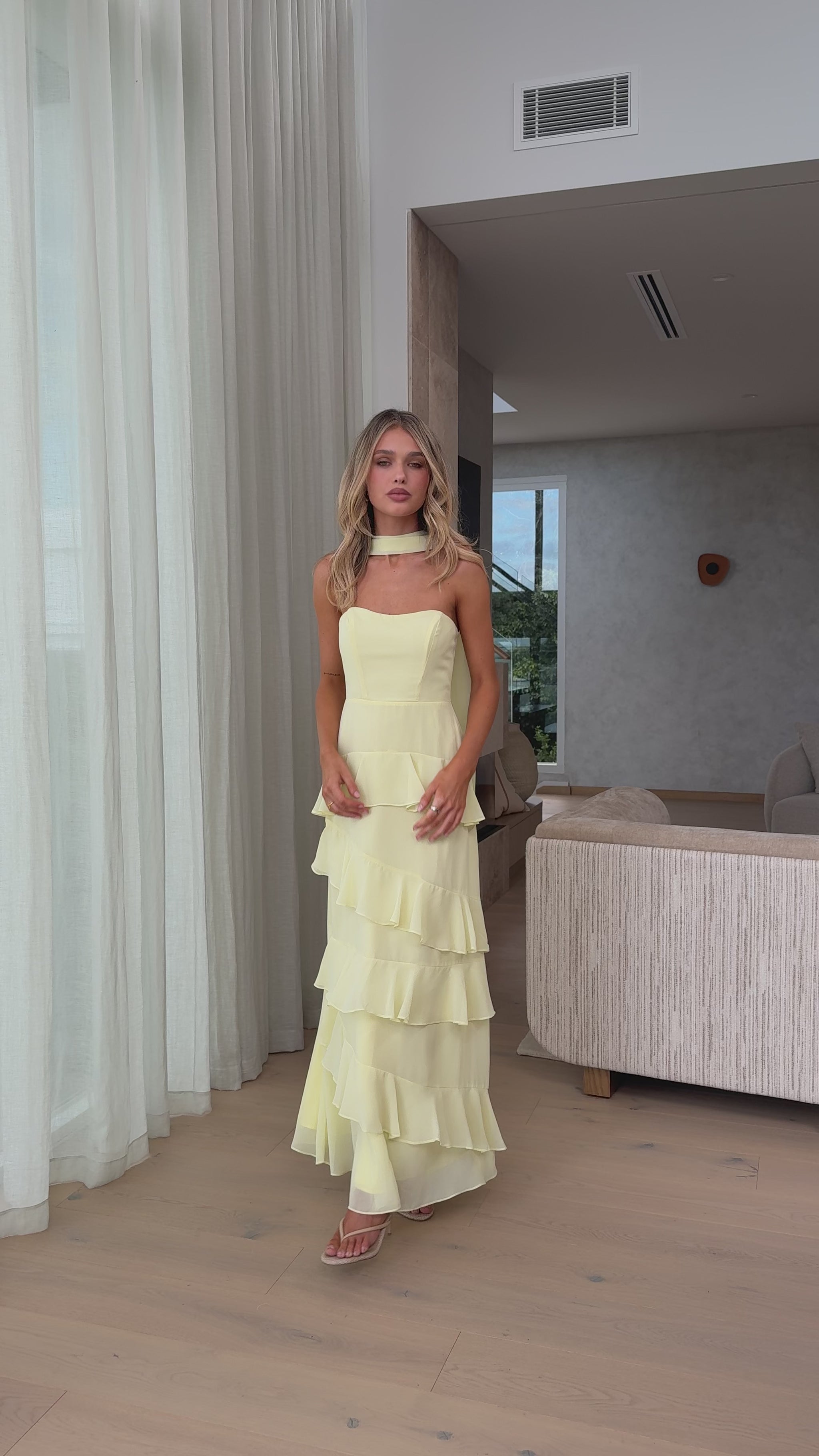 Flora Maxi Dress - Yellow - Billy J