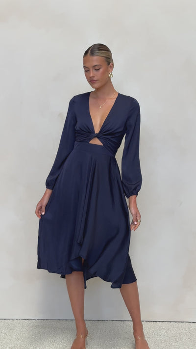 Load and play video in Gallery viewer, Starry Nights Dress - Navy
