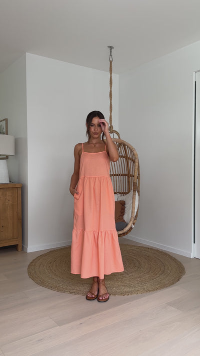 Load and play video in Gallery viewer, Nico Maxi Dress - Melon

