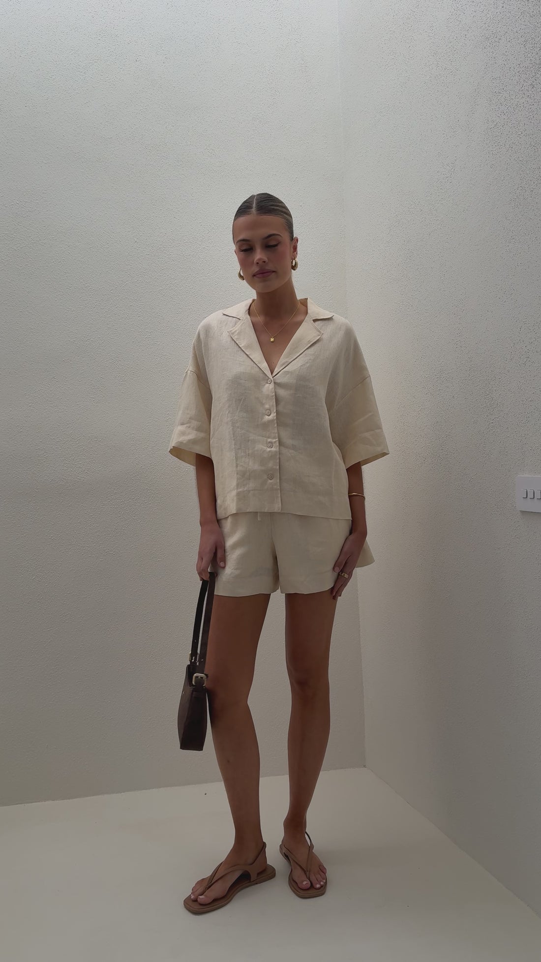 Luna Button Up Shirt - Natural - Billy J