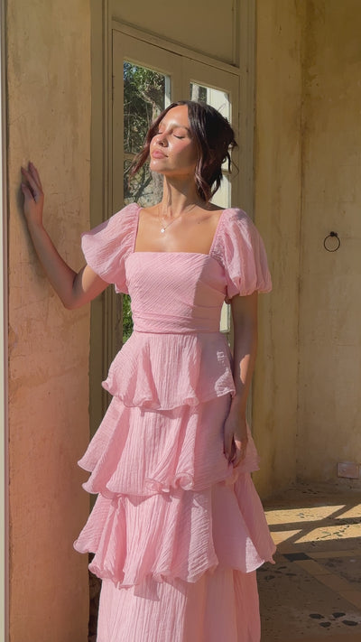 Load and play video in Gallery viewer, Lanelle Maxi Dress - Pink
