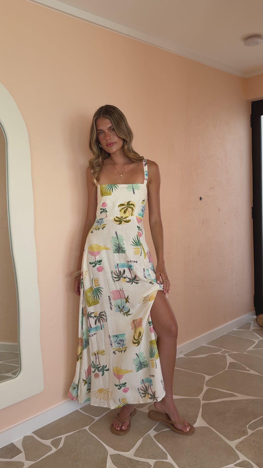 Maili Maxi Dress - Helia Print - Billy J