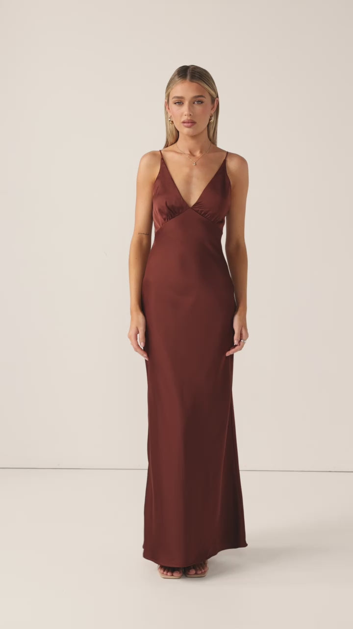 Ziah Maxi Dress - Brown - Billy J