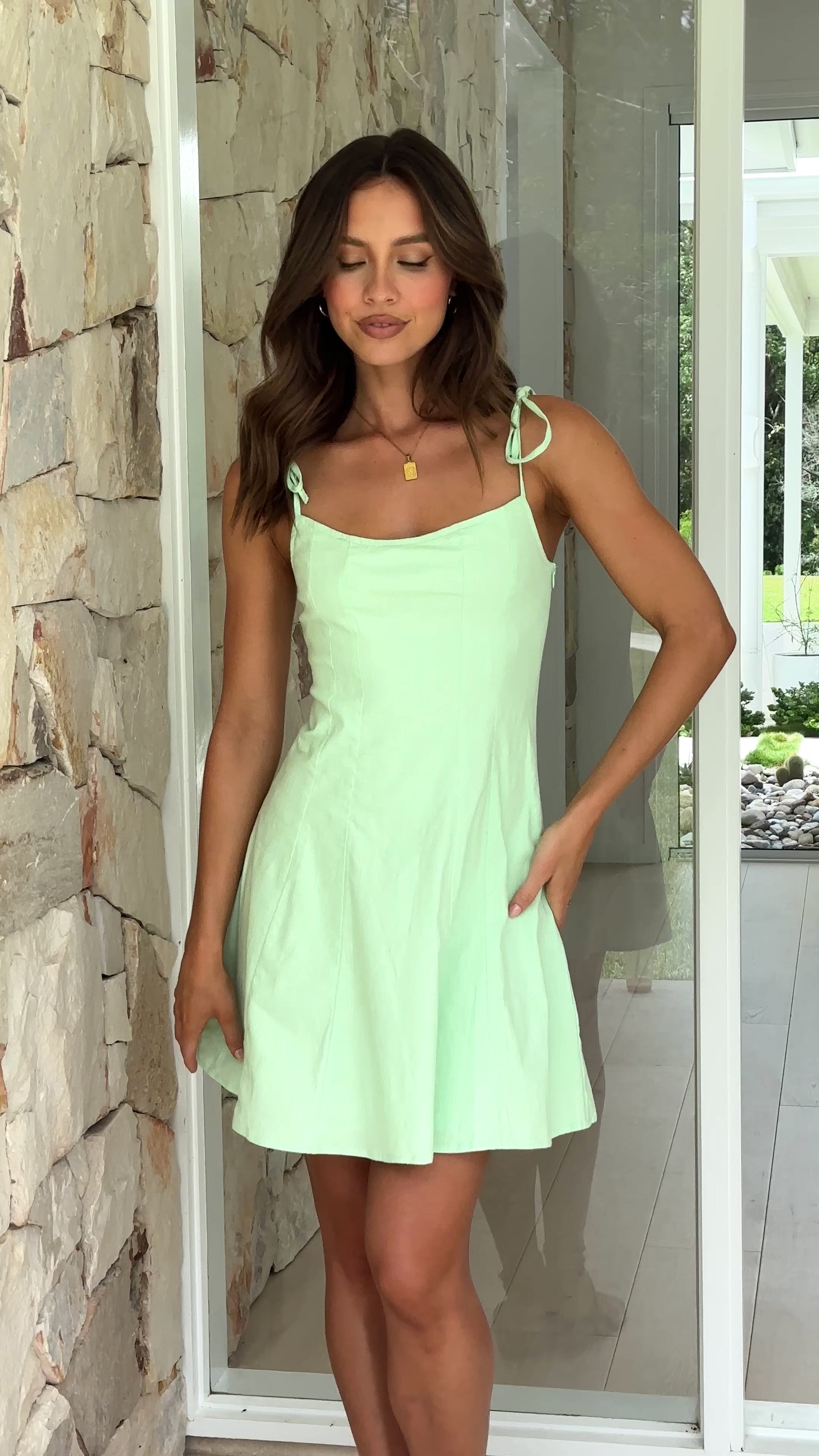 Macie Mini Dress - Green