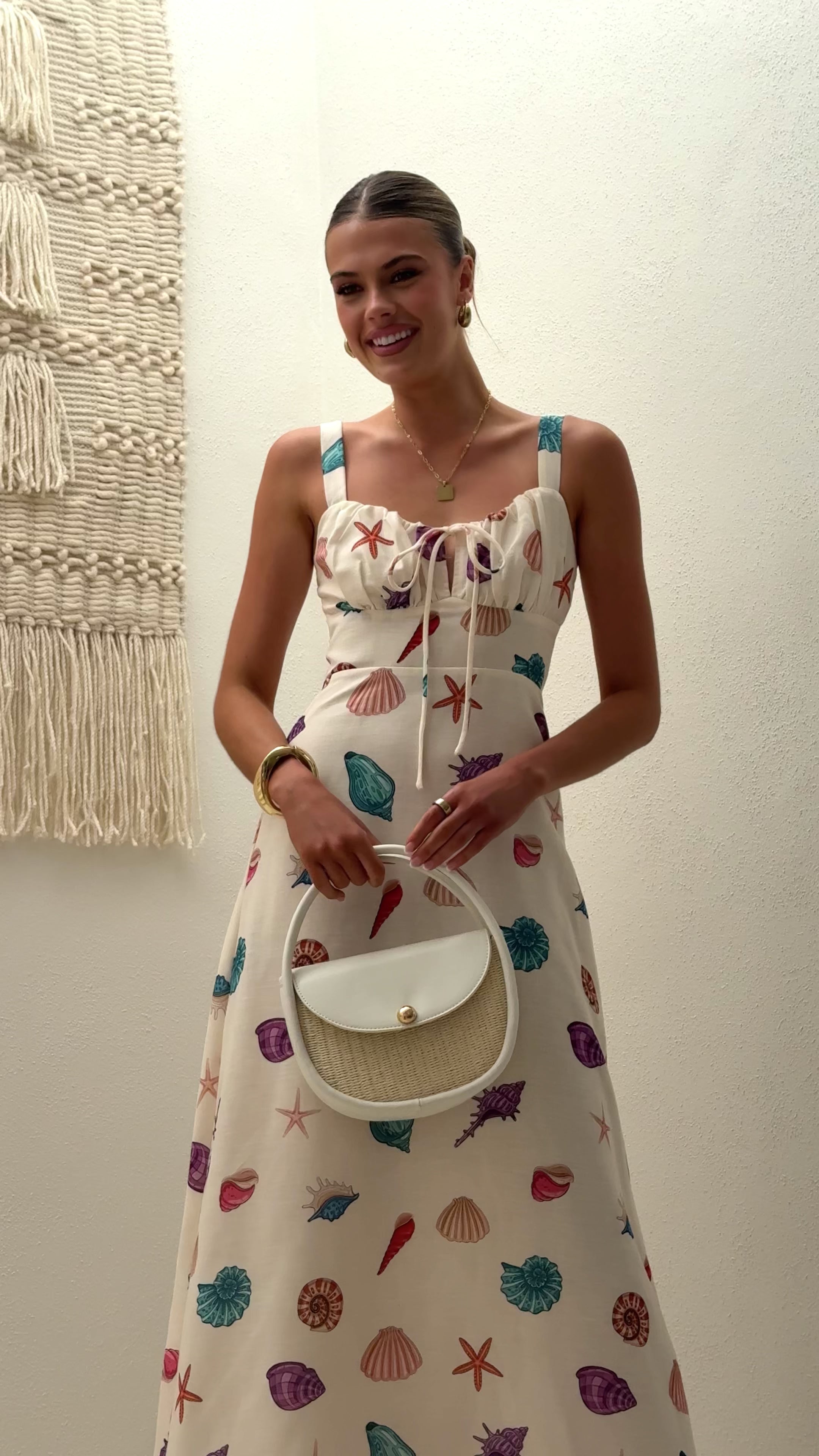 Load video: Airlie Maxi Dress - Shell Print - Billy J