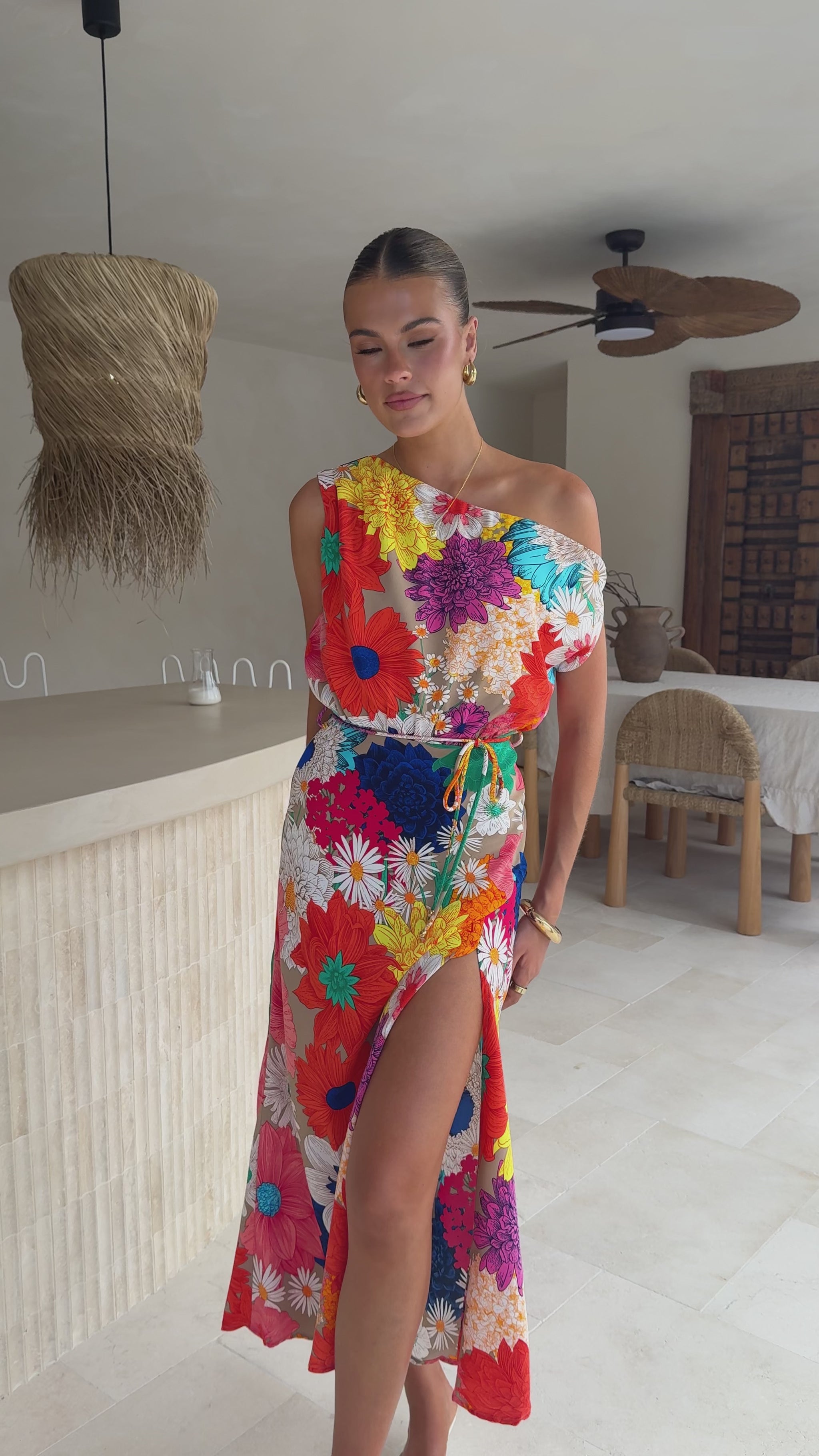 Bexley Midi Dress - Multi Floral - Billy J