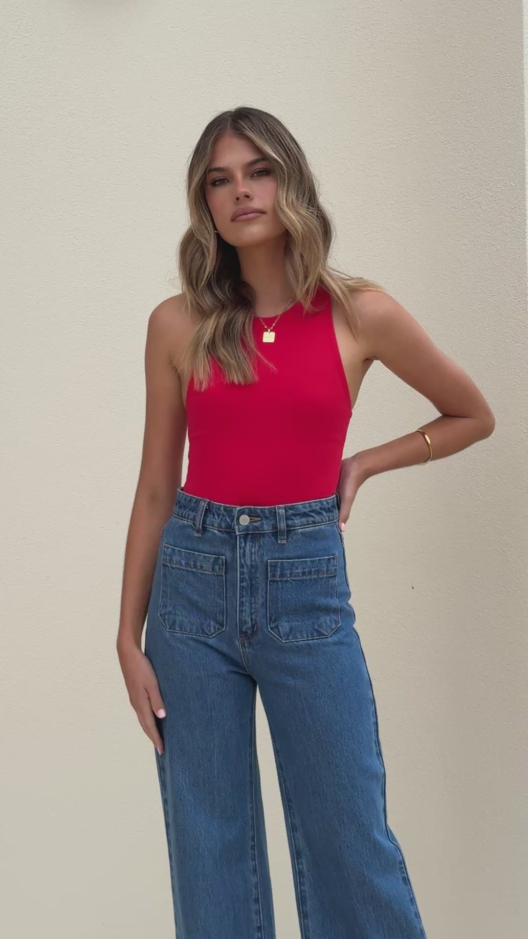 Jakira Bodysuit - Red - Billy J