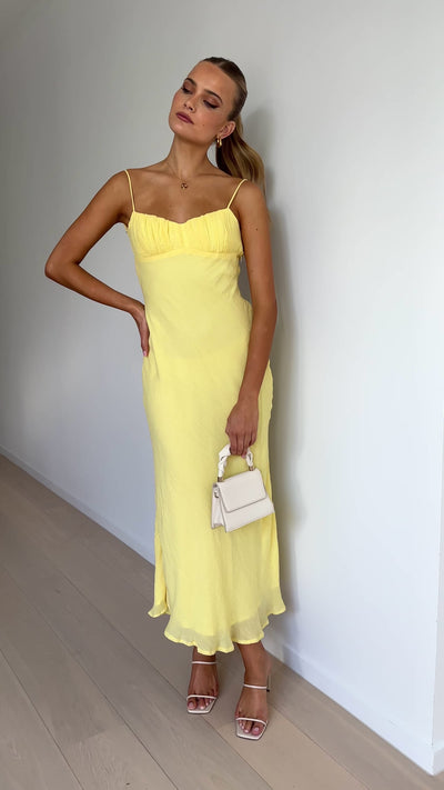 Load and play video in Gallery viewer, Galina Maxi Dress - Yellow

