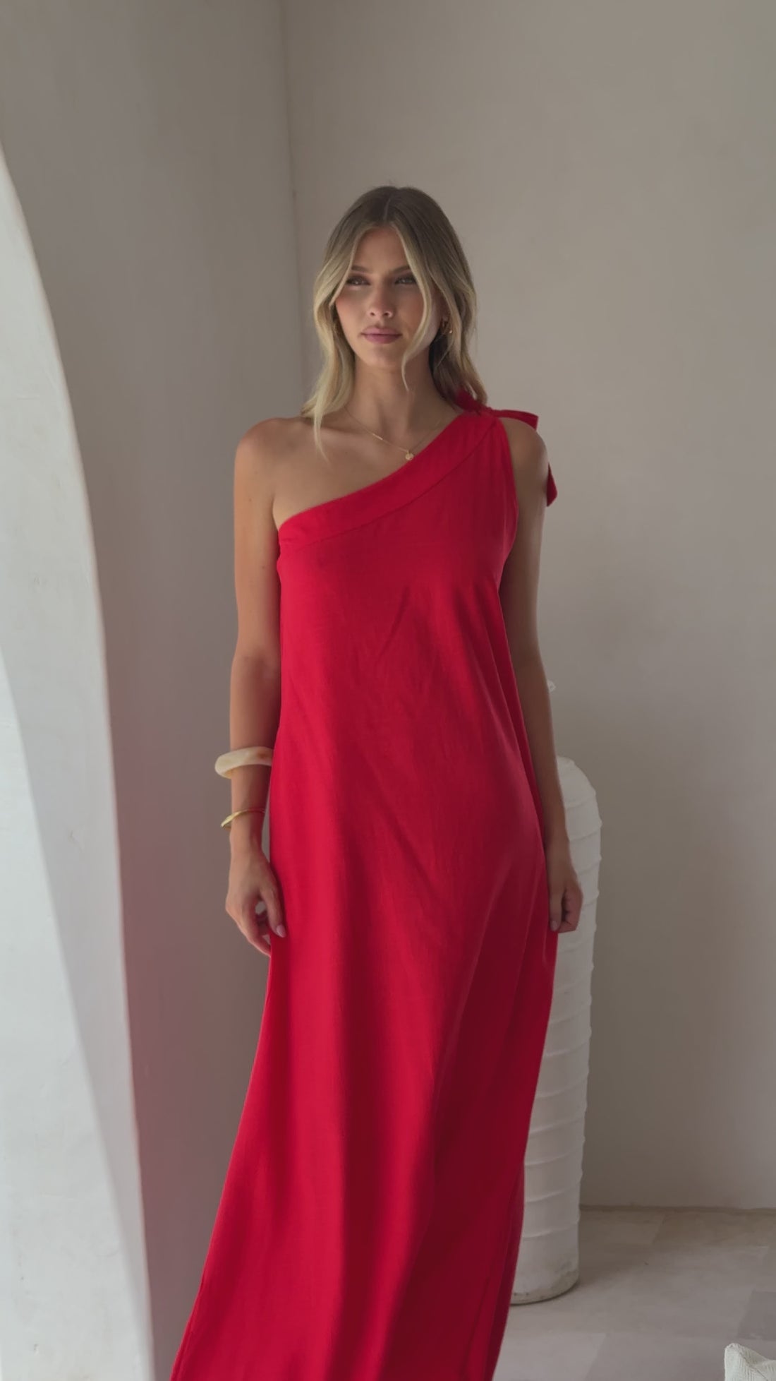 Hallie Maxi Dress - Red - Billy J