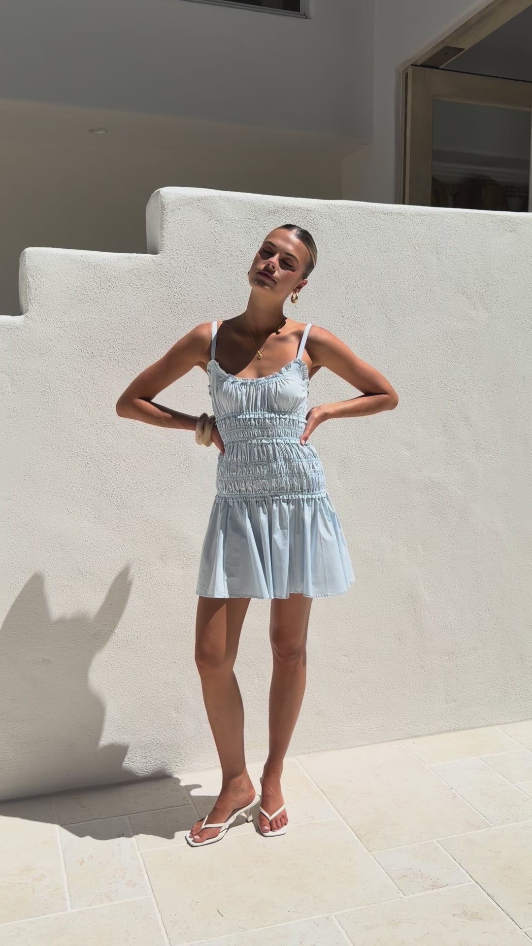 Vida Mini Dress - Blue - Billy J