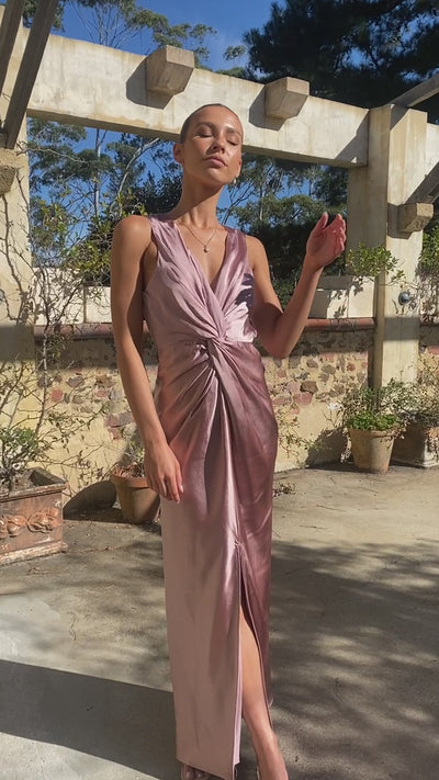 Load and play video in Gallery viewer, Lucia Maxi Dress - Dusty Pink
