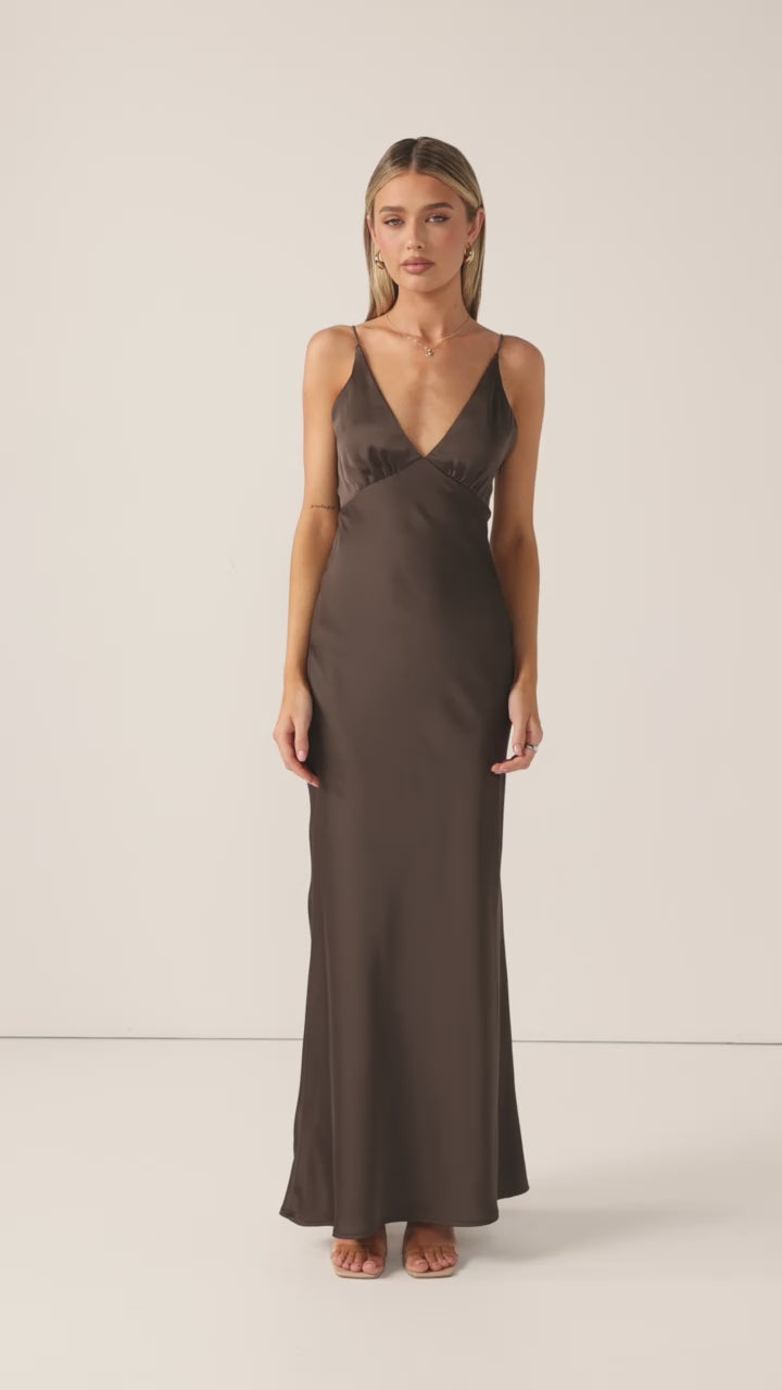 Ziah Maxi Dress - Espresso - Billy J