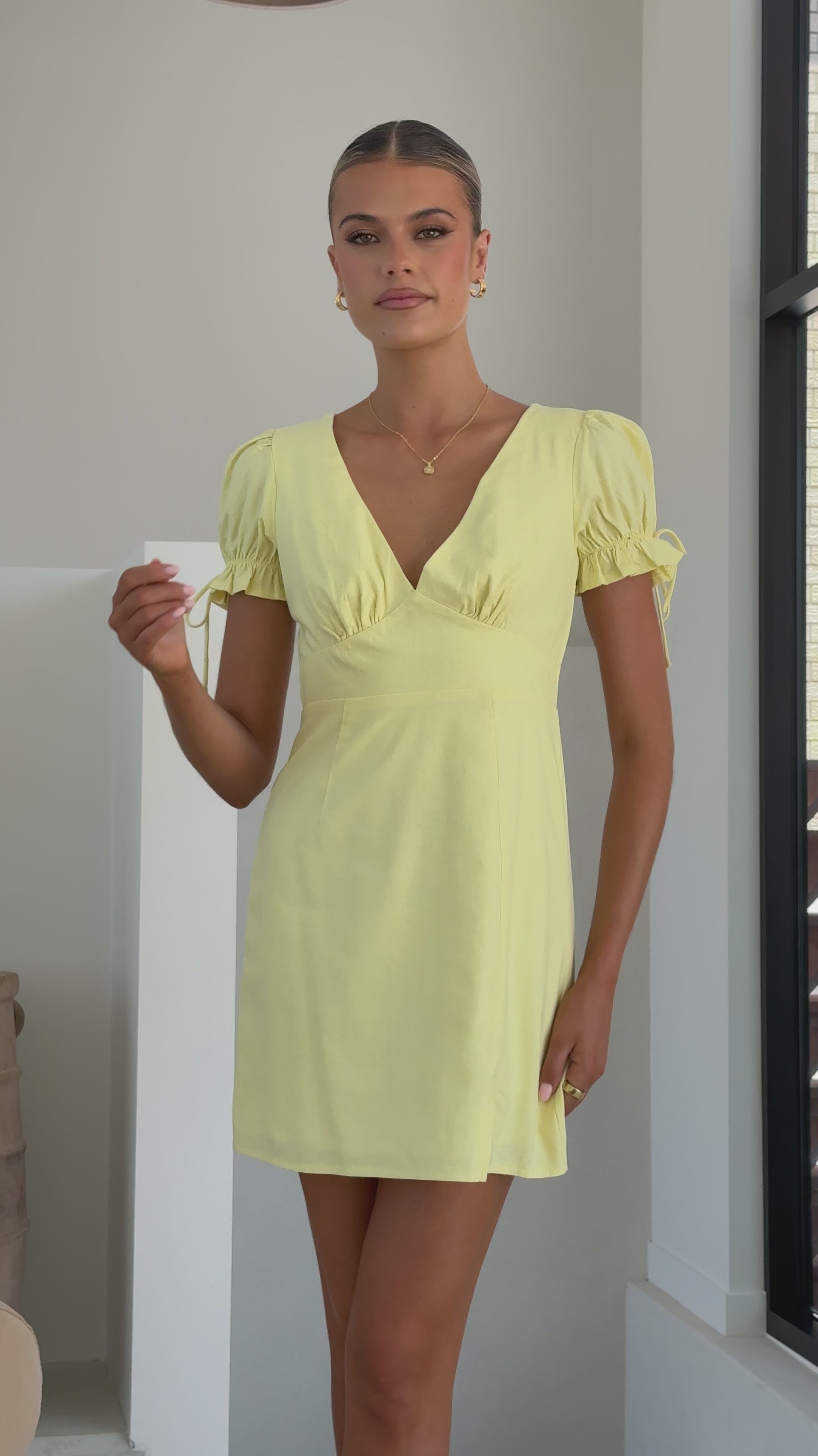 Breigh Mini Dress - Lemon