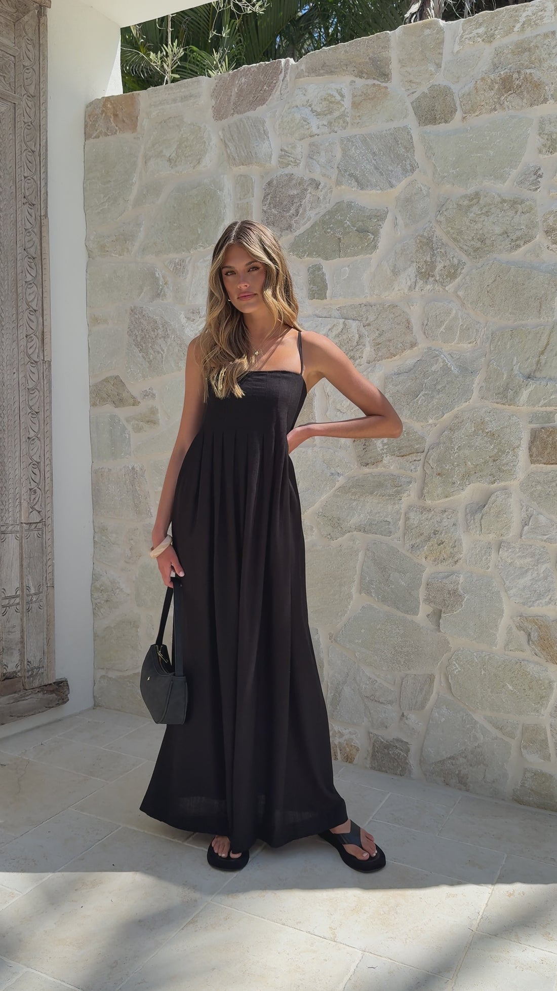Pippy Maxi Dress - Black - Billy J