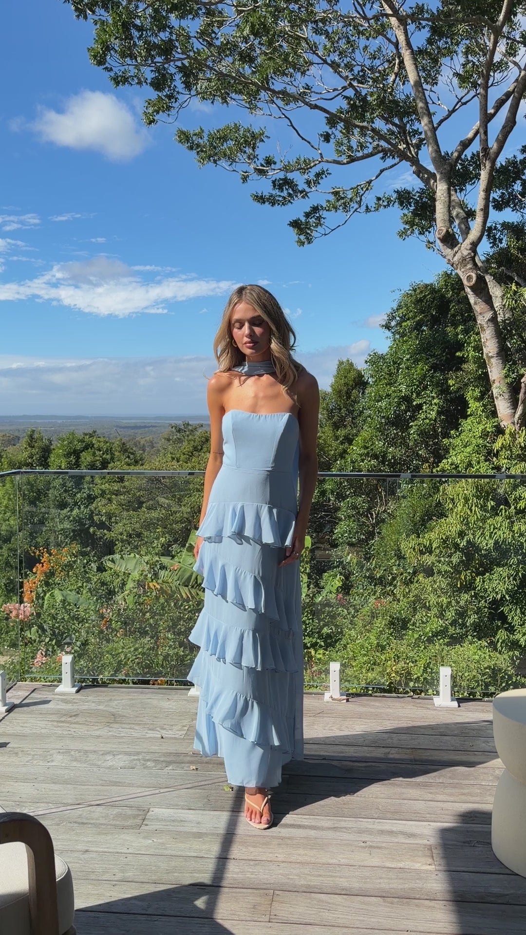 Flora Maxi Dress - Blue - Billy J