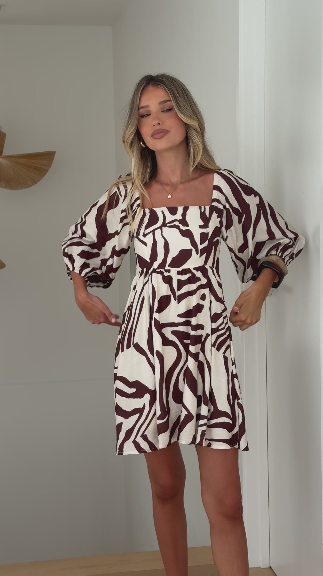 Annie Mini Dress - Luna Mocha - Billy J