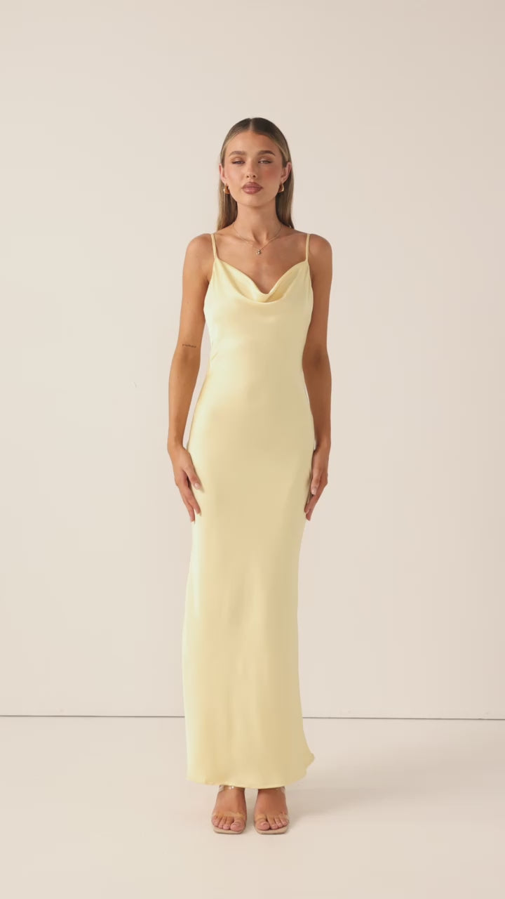 Willow Maxi Dress - Lemon - Billy J