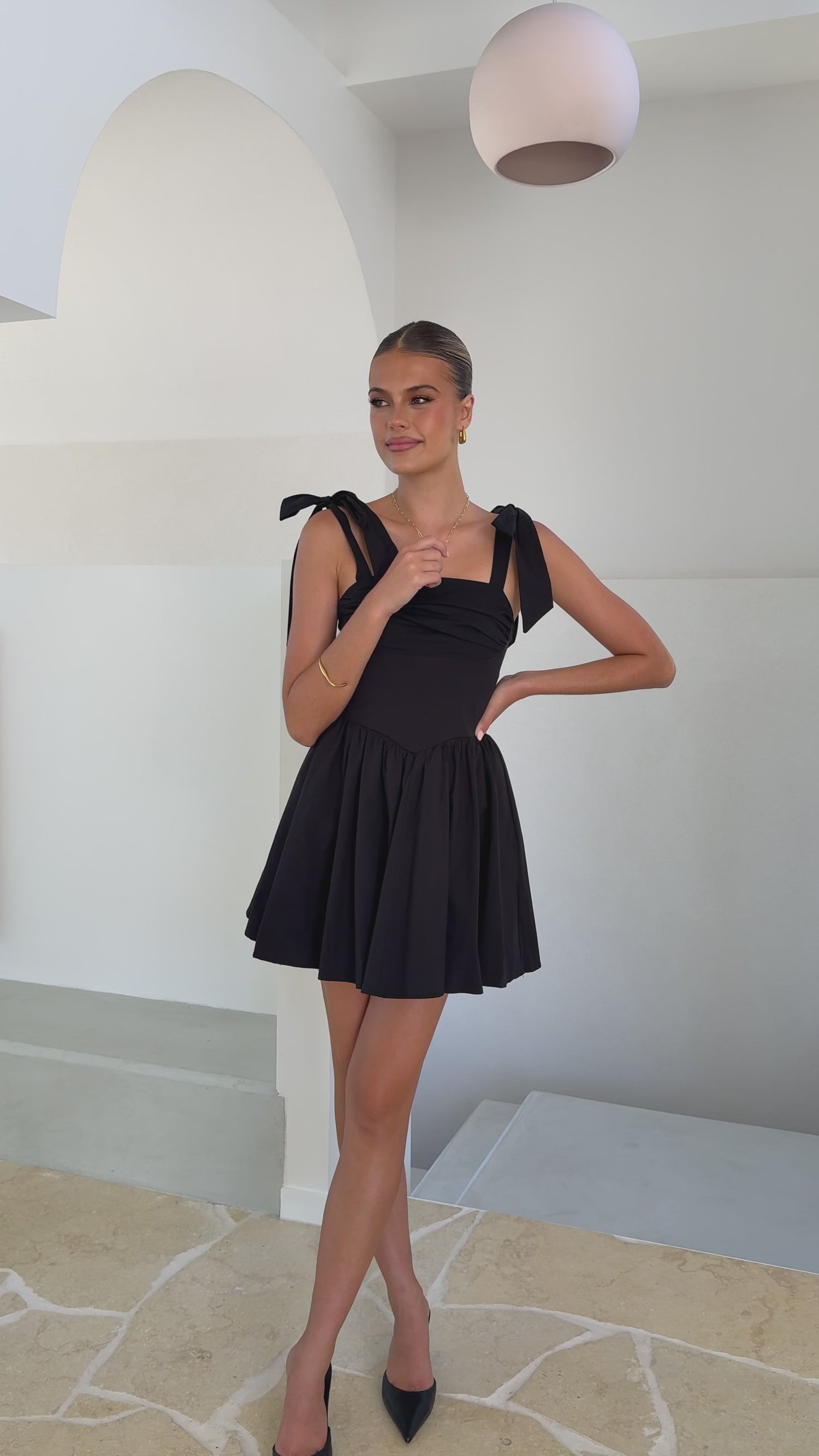 Haisley Mini Dress - Black - Billy J