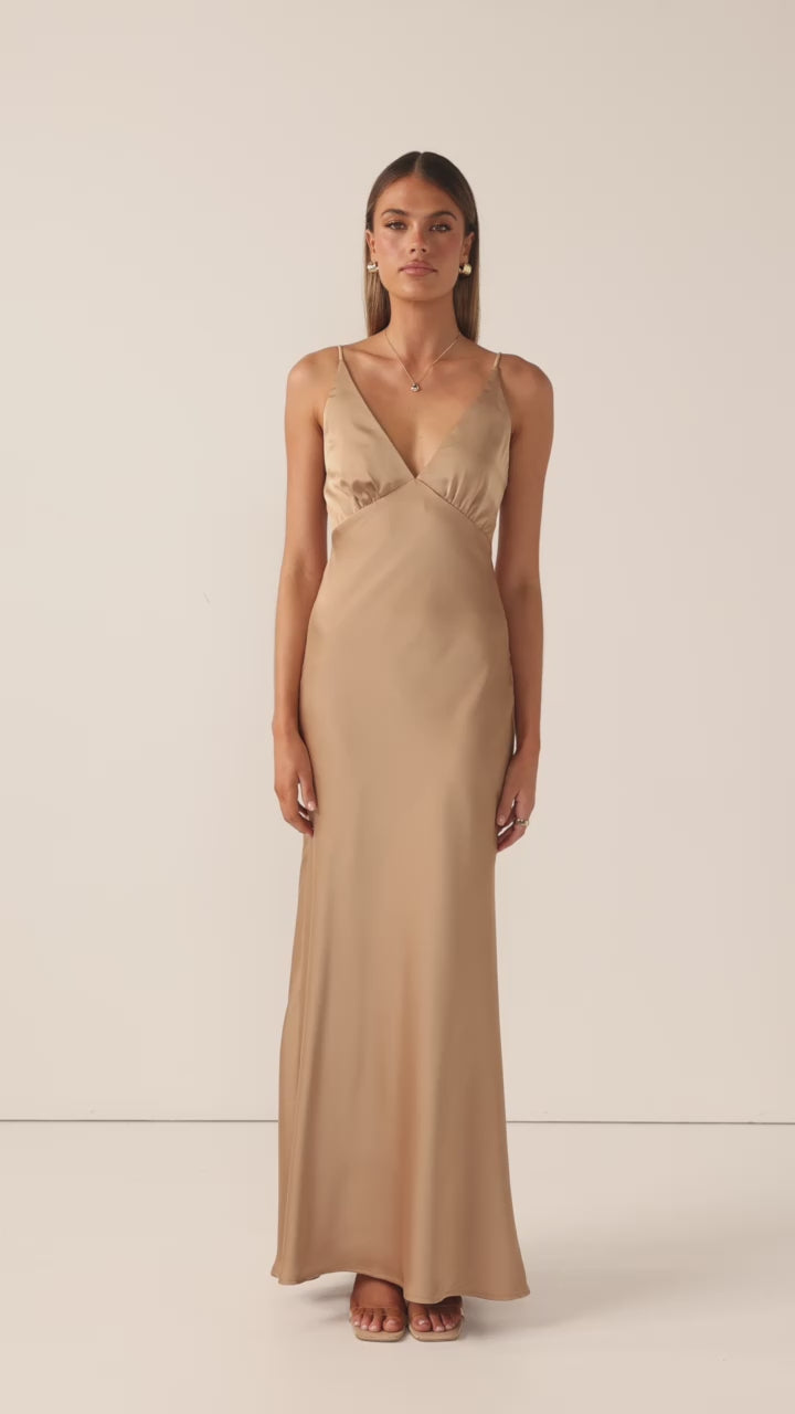 Ziah Maxi Dress - Latte - Billy J