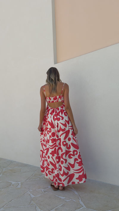 Load and play video in Gallery viewer, Bronnie Maxi Dress - Florence Print - Billy J
