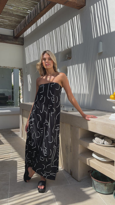 Load and play video in Gallery viewer, Connie Maxi Dress - Black Swirl
