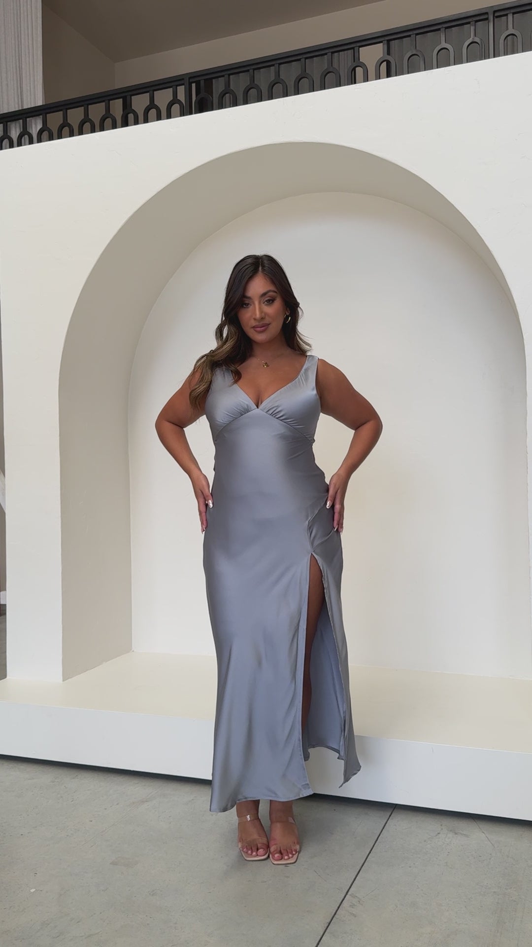 Taylor Maxi Dress - Steel Blue