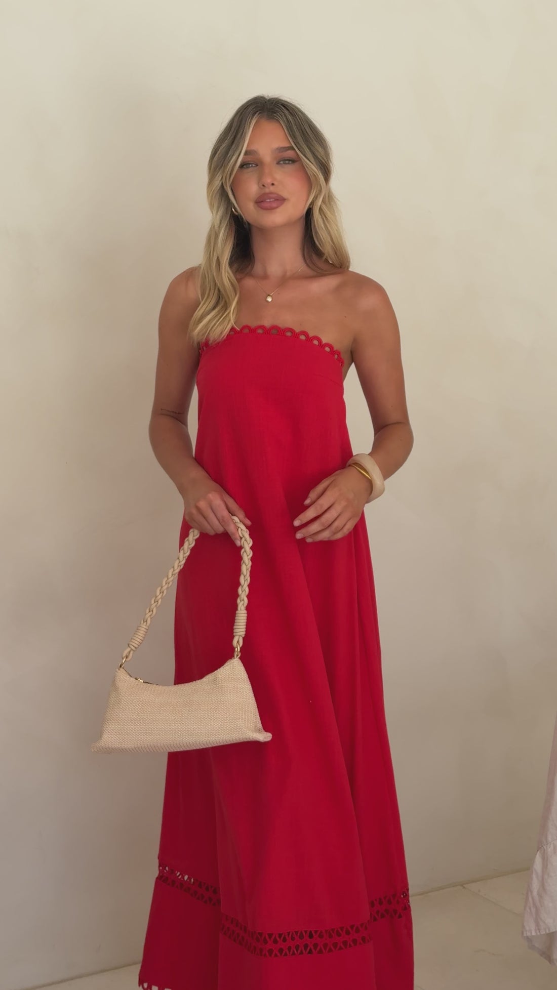 Sandra Maxi Dress - Red - Billy J
