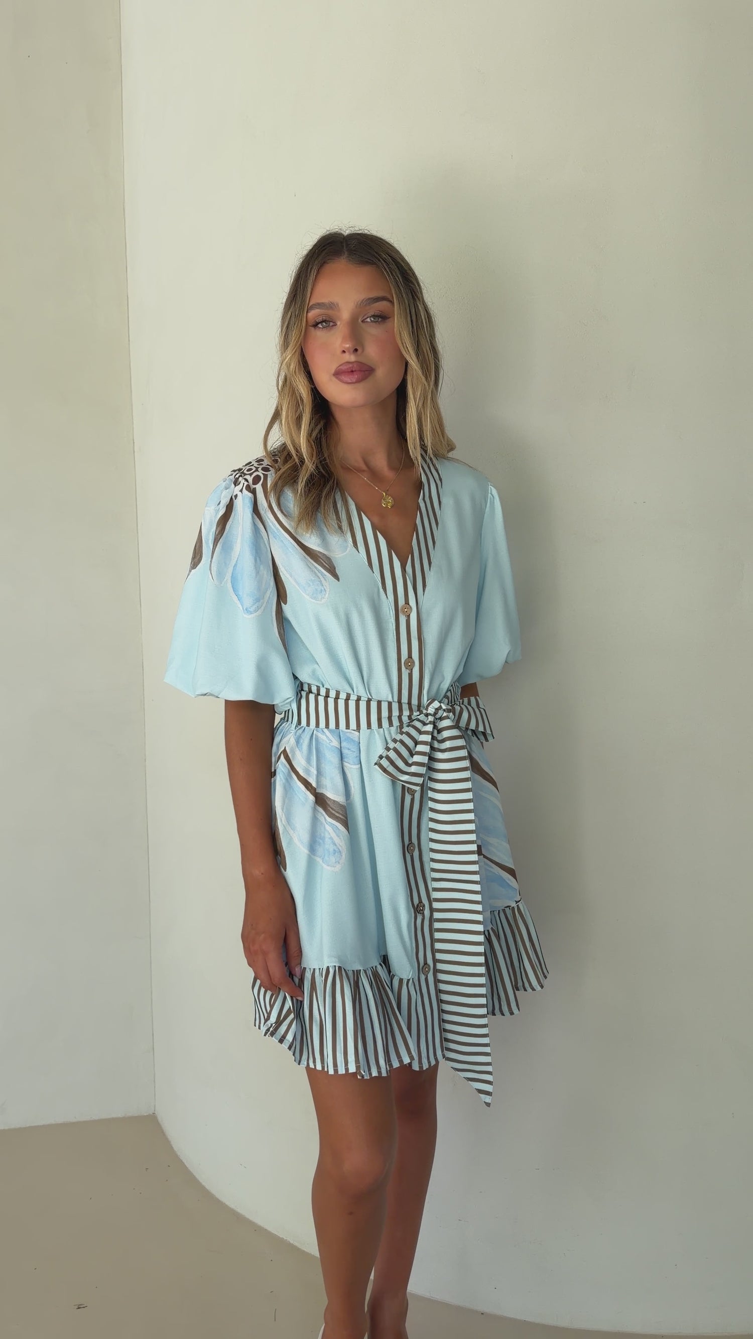 Malina Mini Dress - Ocean Breeze - Billy J