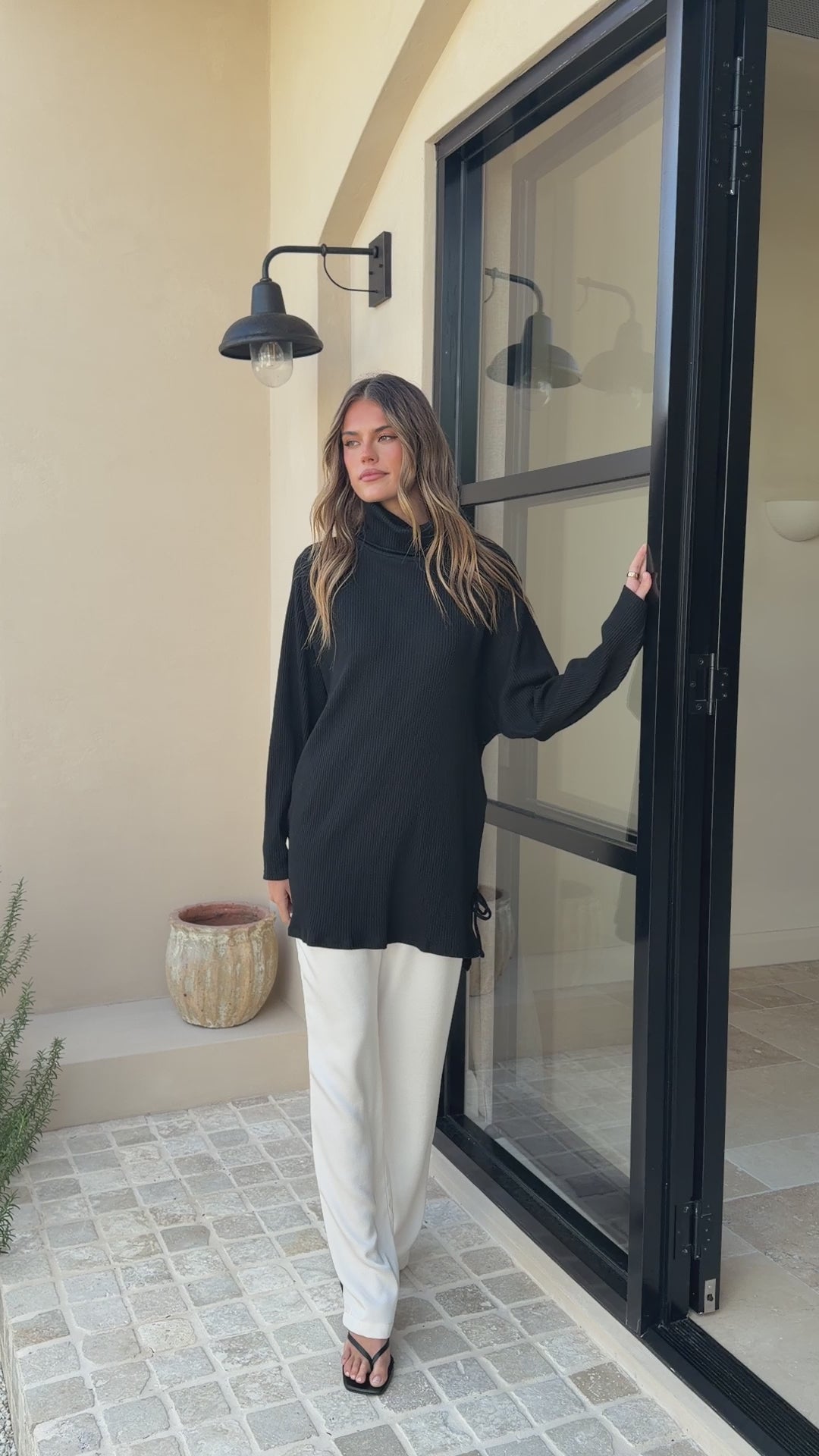 Ravio Oversized Rib Knit - Black - Billy J
