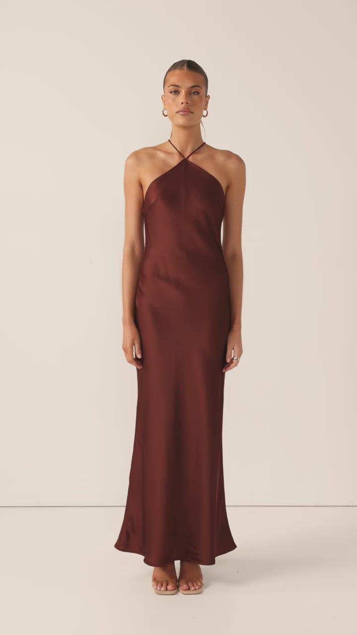 Chiara Maxi Dress - Brown - Billy J