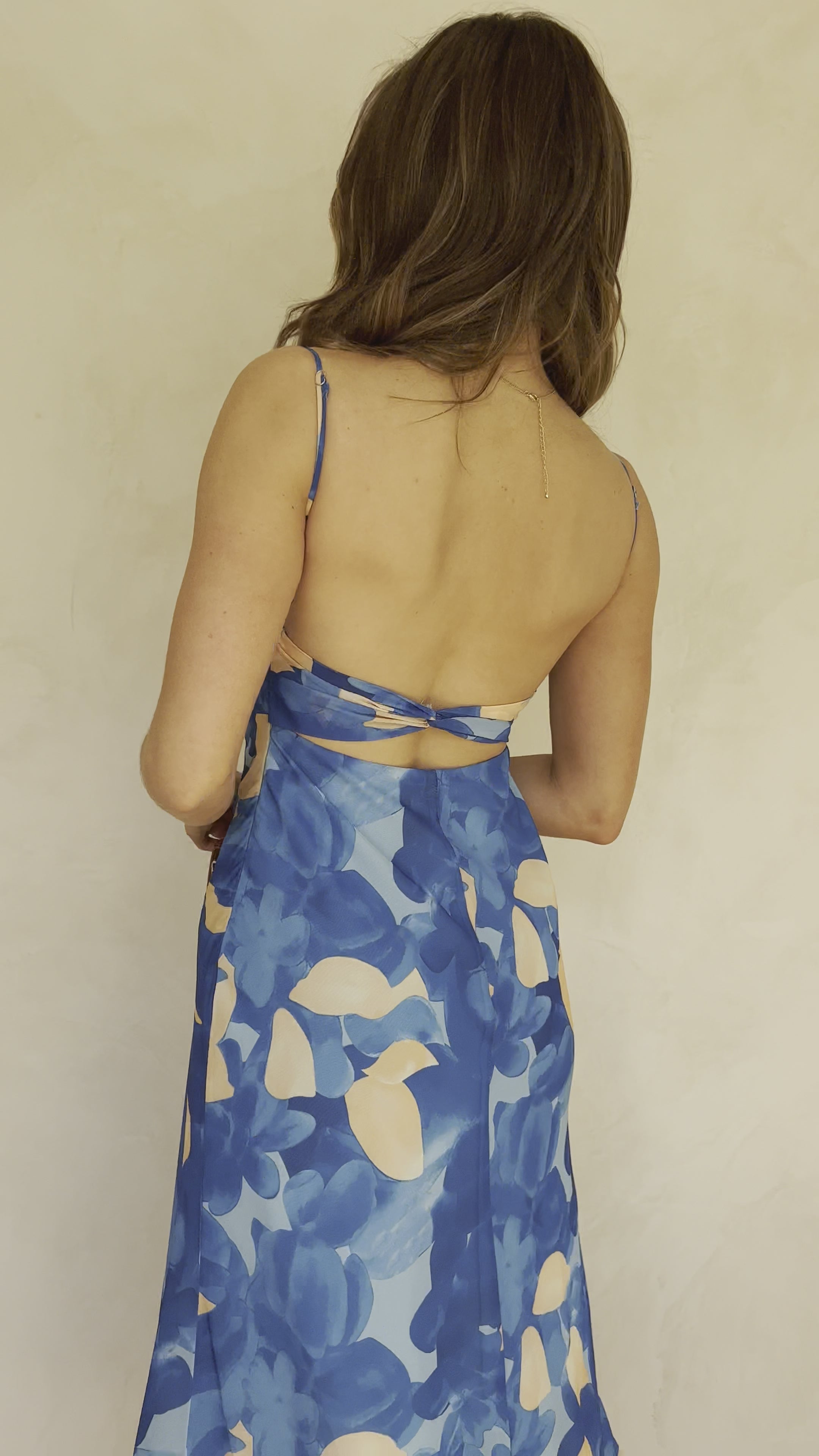 Margie Midi Dress - Blue Print